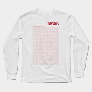 Red Graph Paper Long Sleeve T-Shirt